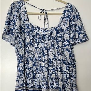 Blue and white impeccable pig mini dress